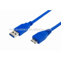 Câble SuperSpeed ​​USB 3.0, usb 3.0 am to micro bm cable, Type A à Type B Micro, M / M, 3 FT, Bleu